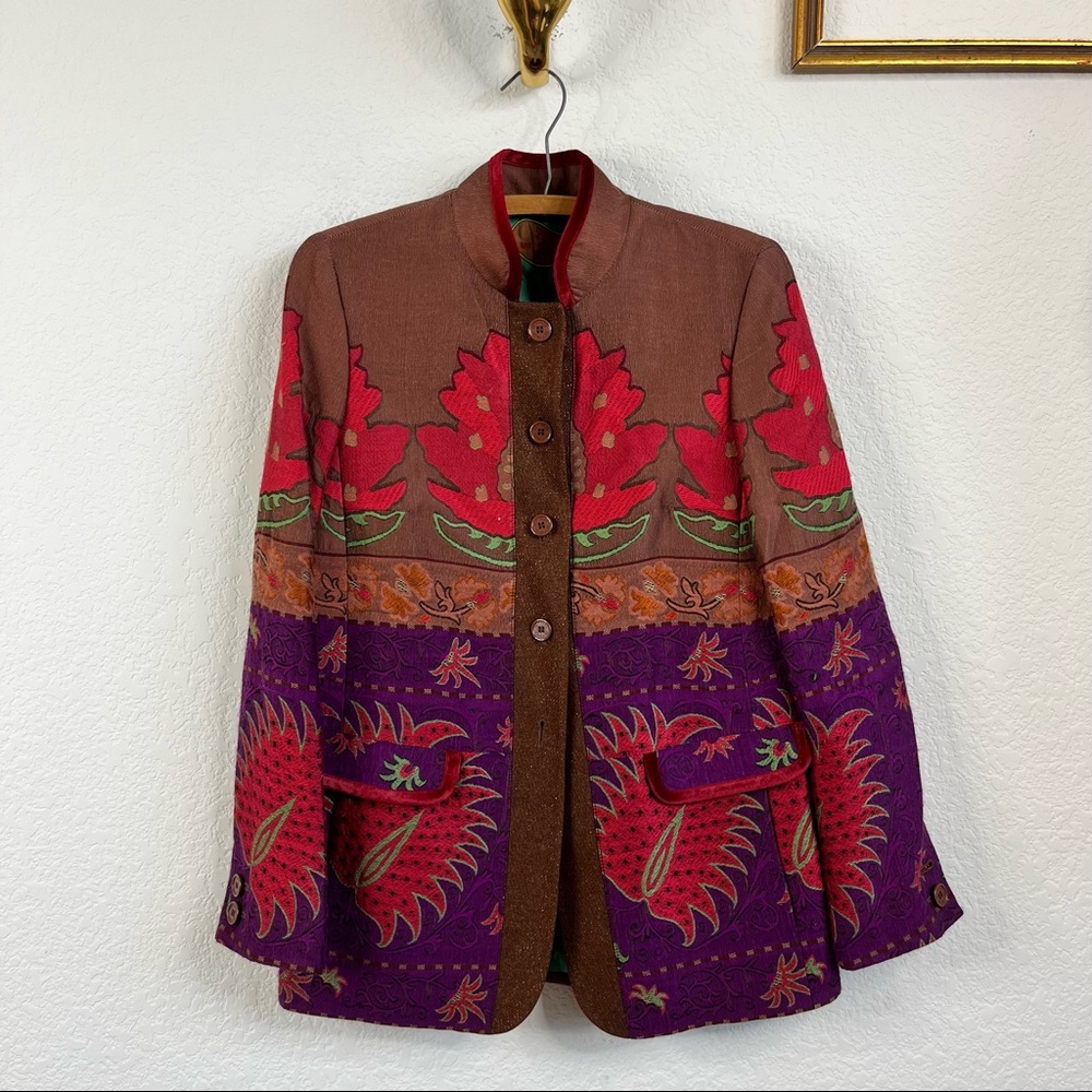 ETRO Western Officer Velvet Blazer Jacket - Picture 1 of 8